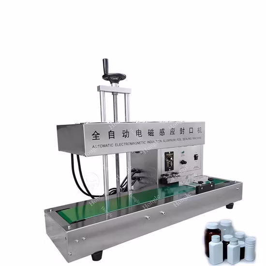 Machine automatique de cachetage de bouchon de bouteille de papier d'aluminium d'induction électromagnétique de bureau